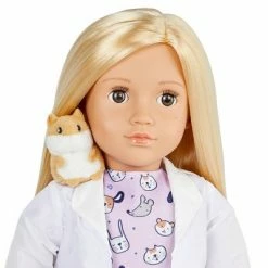 Outlet 🤩 Our Generation Noemie with Plush Hamster 18" Pet Care Vet Doll ❤️ -Our Generation shop unnamed file 1058