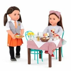 Budget 🥰 Our Generation Dining Table & Chairs Furniture Set with Play Food for 18" Dolls - Pizza With You ⌛ -Our Generation shop unnamed file 234