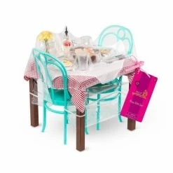 Budget 🥰 Our Generation Dining Table & Chairs Furniture Set with Play Food for 18" Dolls - Pizza With You ⌛ -Our Generation shop unnamed file 237