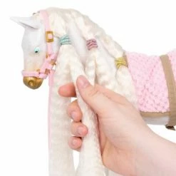 Promo 🤩 Our Generation 12" Hair Play Foal - Glitter & Hearts Andalusian Horse in White ⭐