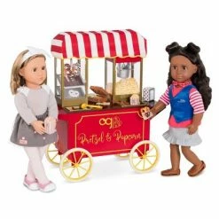 Flash Sale 😍 Our Generation Retro Pretzel & Popcorn Play Food Stand for 18" Dolls - Poppin' Plenty Snack Cart 🎁 -Our Generation shop unnamed file 287