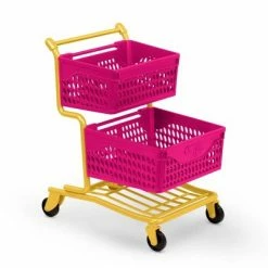 Best Sale ✨ Our Generation Grocery Day Shopping Cart Pink & Yellow Accessory Set for 18" Dolls ⌛ -Our Generation shop unnamed file 414