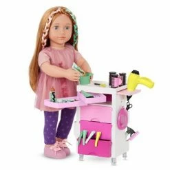 Best Sale 😀 Our Generation Salon Cart & Styling Accessories Set for 18" Dolls 🎉