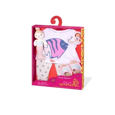 Flash Sale 👏 Our Generation Seaside Sleepover with Plush Mermaid Pajama Outfit for 18" Dolls ⭐ 4 Flash Sale 👏 Our Generation Seaside Sleepover with Plush Mermaid Pajama Outfit for 18" Dolls ⭐ - Image 2