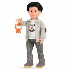 Best Pirce 😍 Our Generation 18" Boy Doll Camping Outfit with Light-up Lantern - Campsite Delight ⌛