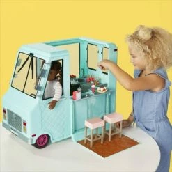 Hot Sale 💯 Our Generation Sweet Stop Ice Cream Truck with Electronics for 18" Dolls - Light Blue 😀 -Our Generation shop unnamed file 677