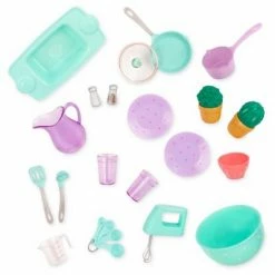 Deals 🔥 Our Generation Kitchen Accessory with Play Food for 18" Dolls - Gourmet Kitchen Playset - Lilac 🎉 -Our Generation shop unnamed file 688