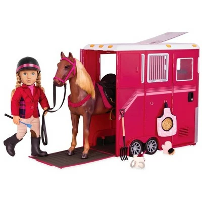 Coupon 💯 Our Generation 18" Posable Riding Doll Lily-Anna with Outfits, Horse, and Trailer Accessory 🔥 3 Coupon 💯 Our Generation 18" Posable Riding Doll Lily-Anna with Outfits, Horse, and Trailer Accessory 🔥