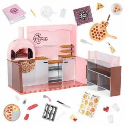 Hot Sale ❤️ Our Generation Easy Cheesy Pizzeria Restaurant Accessory Playset for 18" Dolls 🌟 -Our Generation shop unnamed file 823