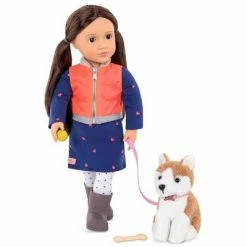 Deals 🥰 Our Generation Leslie with Plush 🐶 Dog Husky 18" Doll & Pet Set 💯 -Our Generation shop unnamed file 850